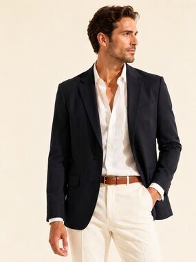 John Varvatos Tailored Wool Blazer Quiet Luxury Made in Canada Size 42R